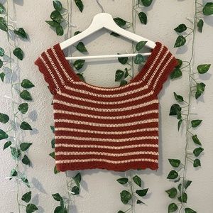 Crotchet Striped Top